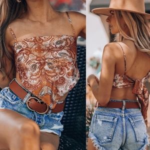Blaze Satin Scarf Top